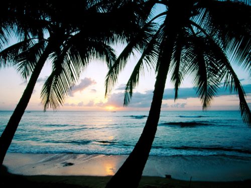 sunset at Barbados Island