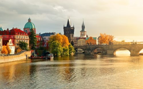 Prague beautiful lake