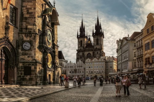 Prague the center of old town