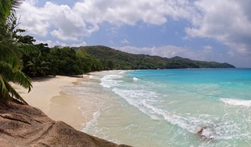 the beauty of white sands at Anse Lazio