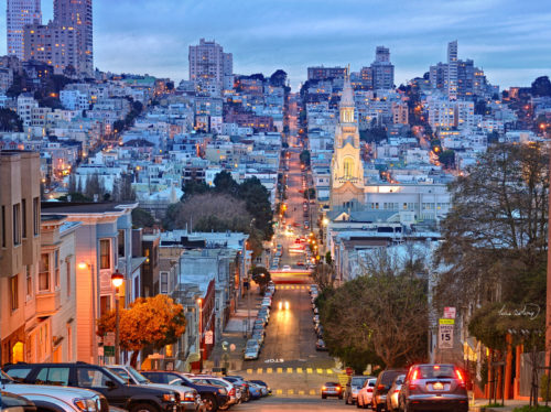 San Francisco scenery at night