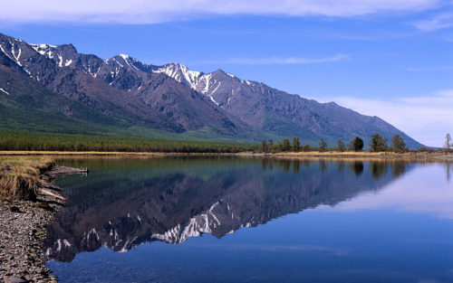 Lake Baikal and sayan mount