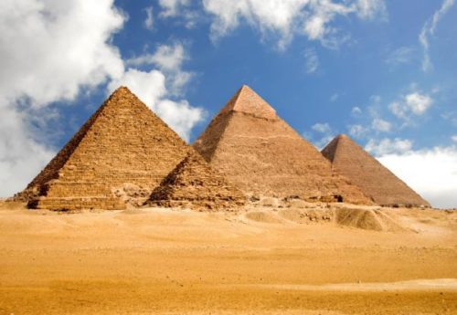 Egyptian Pyramids morning scenery