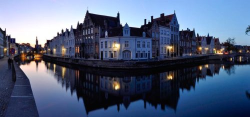 night view at Bruges