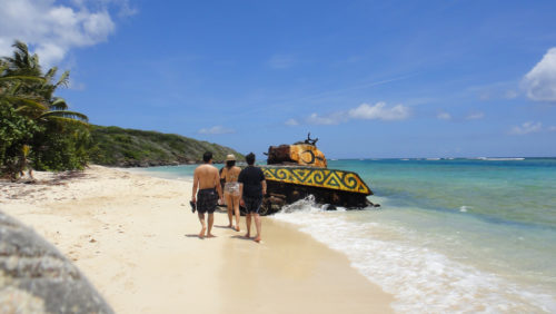 tank at Flamenco Beach