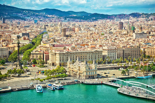 whole scenery of barcelona