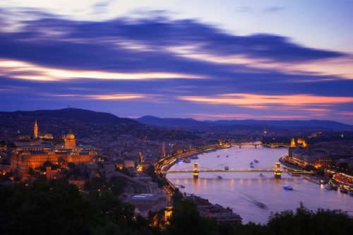 Budapest scenery at night