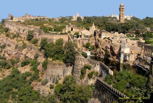 the whole area of Chittorgarh fort