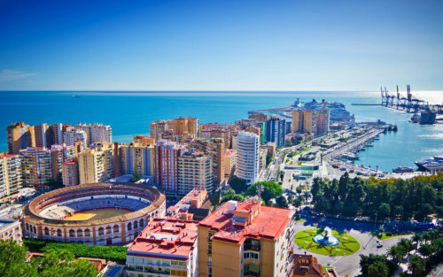 malaga andalusia spain beauty in morning