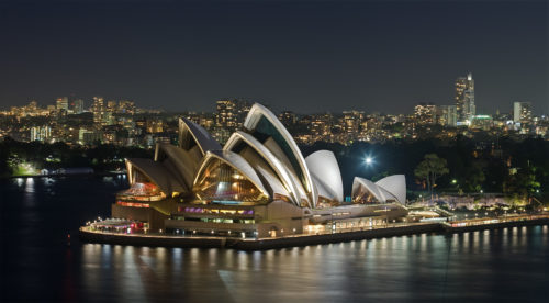 night scenery at Opera House