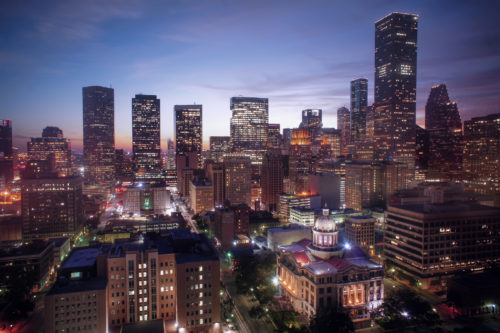 night scenery at Houston City