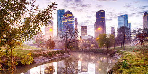 small lake at Houston