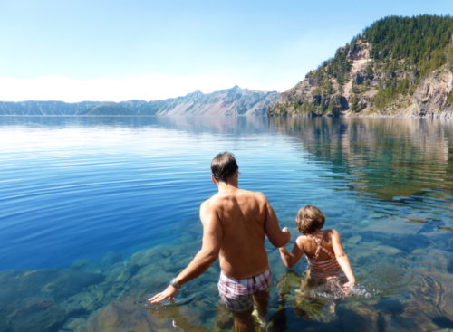 swimming-at-crater-lake