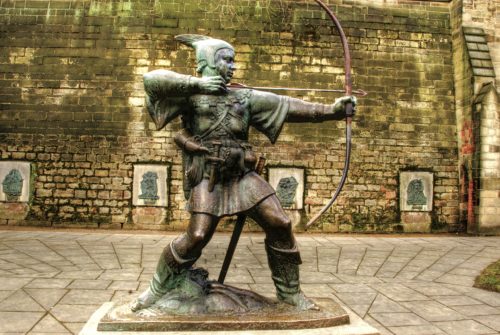 Robin hood statue