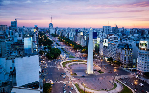 The city center of buenos aires