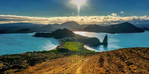 Sunset at galapagos islands