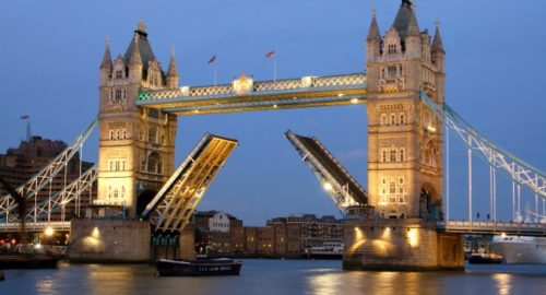 Tower bridge london in night