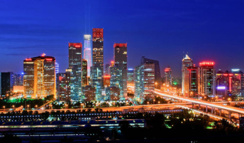 Beijing china in night