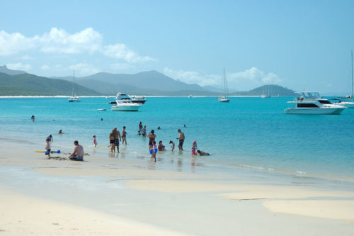 Whitehaven beach visitors