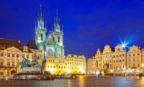 The beauty of prague in night