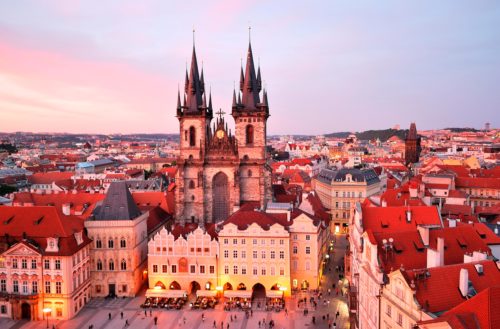 The center of prague city