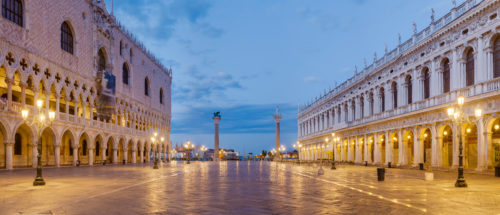 Piazzetta san marco, venice, at dawn