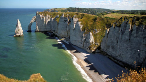 Etretat cliffs france