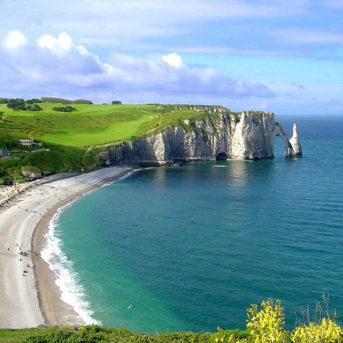 Etretat cliffs scenery