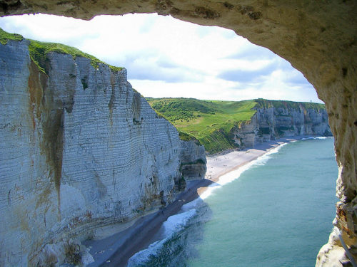 Come closer to etretat cliffs