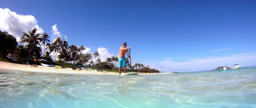 Kailua beach surfing