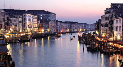 Nightlife at grand canal italy