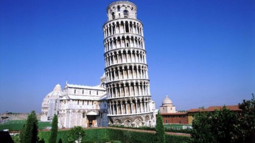 The real look of leaning tower of pisa