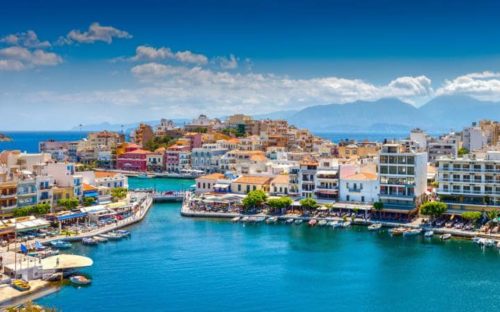 Crete harbour view