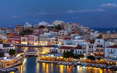 Crete nightlife scenery