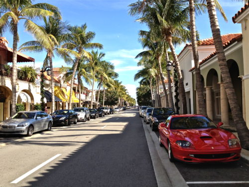 Luxury cars around palm beach florida