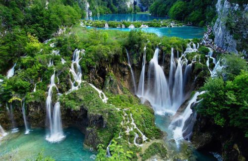 Waterfalls at plitvicka jezera national park