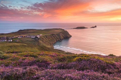 Beautiful sunset at rhossili bay