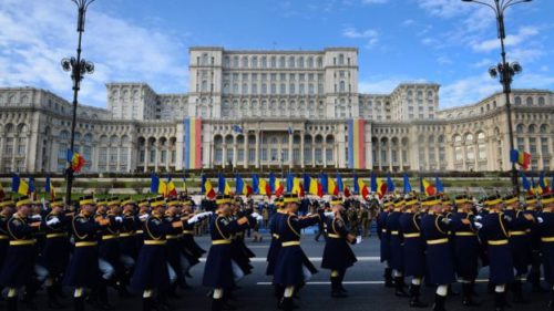 National ceremony at romania palace