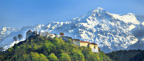 Rasnov fortress somewhere in romania